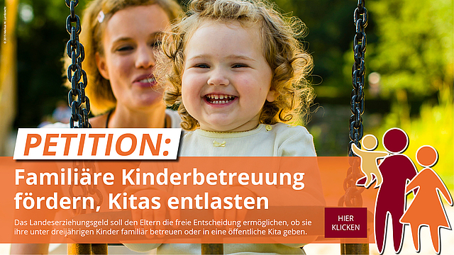 ÖDP-Petition "Familiäre Kinderbetreuung fördern - Kitas entlasten" - hier klicken!