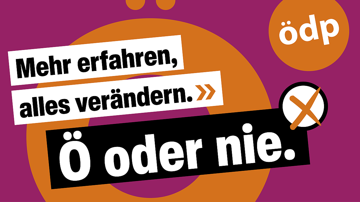 Banner "Mehr erfahren, alles verändern. Ö oder nie"